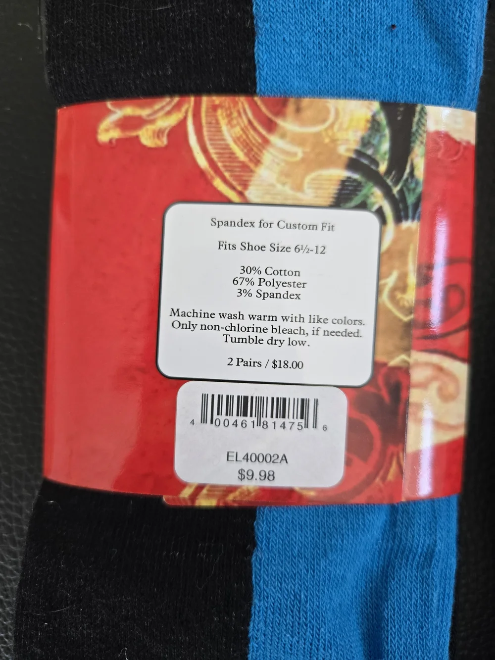 English Laundry Men’s Dress Socks - Blue, Red, Black & Aqua